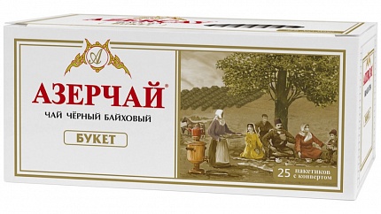 Чай в пакетиках Azercay Tea (Букет) Черный, 25 пак.*2 гр