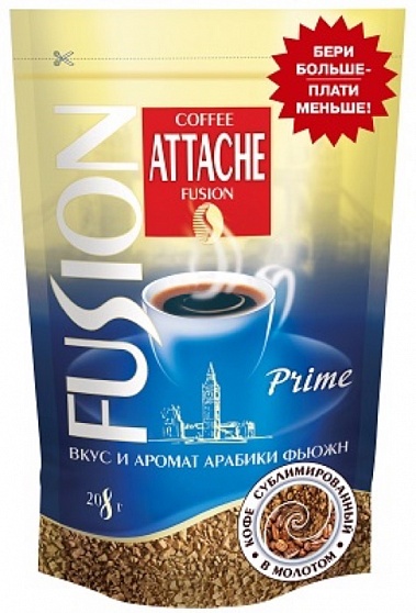 Кофе растворимый Fusion Прайм, 208 гр