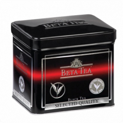 Чай черный Beta Tea Отборное качество в жестяной банке, 100 гр