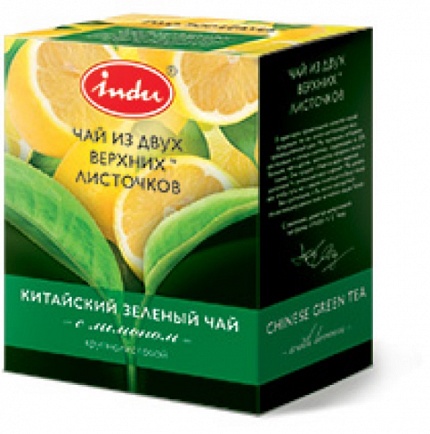 Чай зеленый Indu с Лимоном, 90 гр