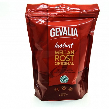 Кофе растворимый Gevalia Instant Mellan Rost Original в вакуумной упаковке, 200 гр