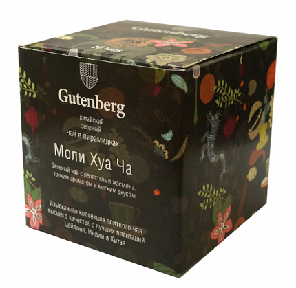 Чай зеленый в пакетиках Gutenberg Моли Хуа Ча (Классический с жасмином), 12 шт