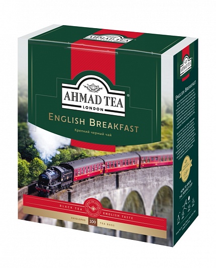 Чай черный в пакетиках Ahmad Tea English Breakfast, 100 пак.*2 гр