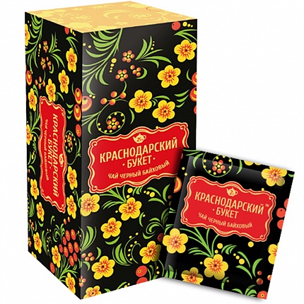 Чай в пакетиках Краснодарский букет Черный, 25 пак.*2 гр