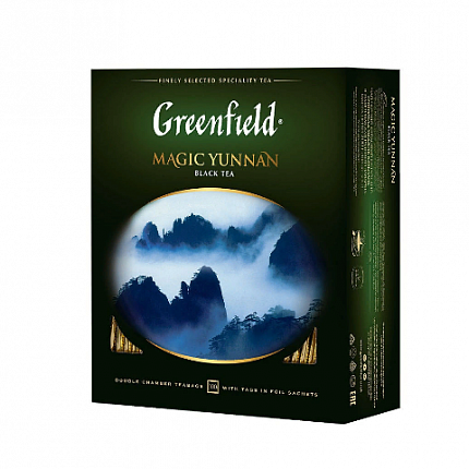 Чай в пакетиках Greenfield Magic Yunnan, 100 пак.*2 гр