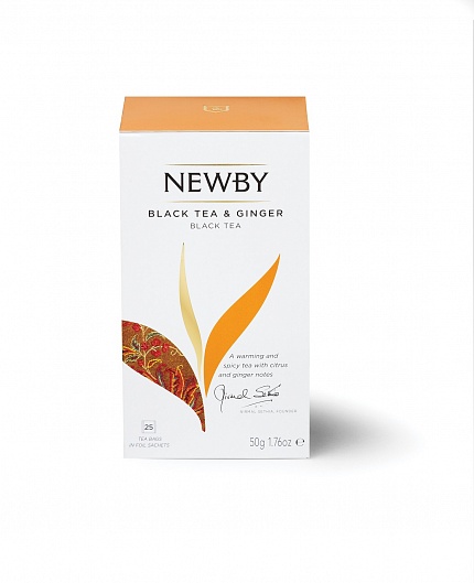 Чай черный в пакетиках Newby С имбирем, 25 шт