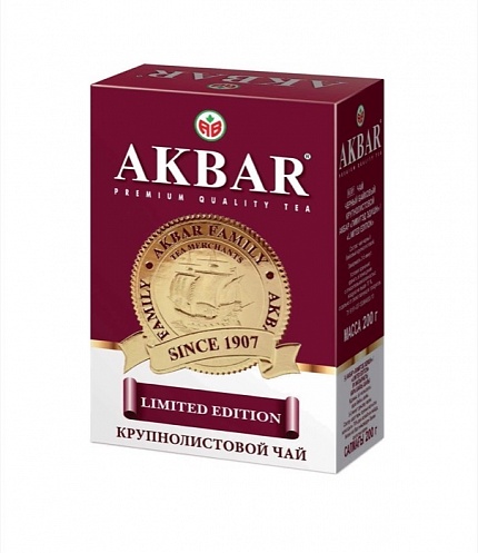 Чай черный Akbar Limited Edition с медалью, 200 гр