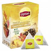 Чай в пакетиках Lipton Пирамидки Grapefruit Ginger (c грейпфрутом и имбирем), 20 пак.*1,0 гр