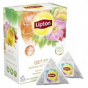 Чай в пакетиках Lipton Пирамидки Get Fit (зеленый с травами), 20 пак.*1,6 гр