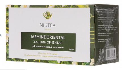 Чай зеленый в пакетиках Niktea Jasmine Oriental, 25 шт
