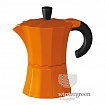 Гейзерная кофеварка Morosina оранжевого цвета, на 6 чашек
